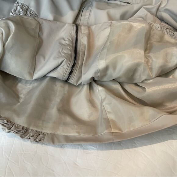 Anthropologie Luii Tan Ruched Zippered Neutral Versatile Jacket NWOT Size S - Picture 9 of 13